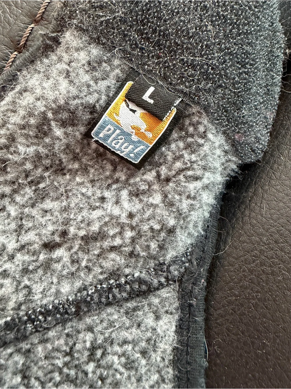 Kurgo Large Gray Marled Fleece Dog Jacket Reflective Zip Winter Coat
